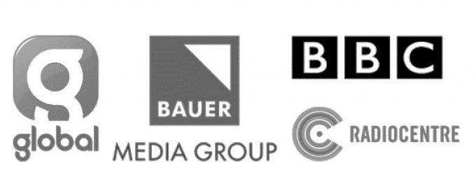 Logos of UK radio groups